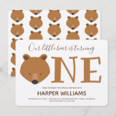 Beer 1e verjaardag kaart (Voorkant / Achterkant)