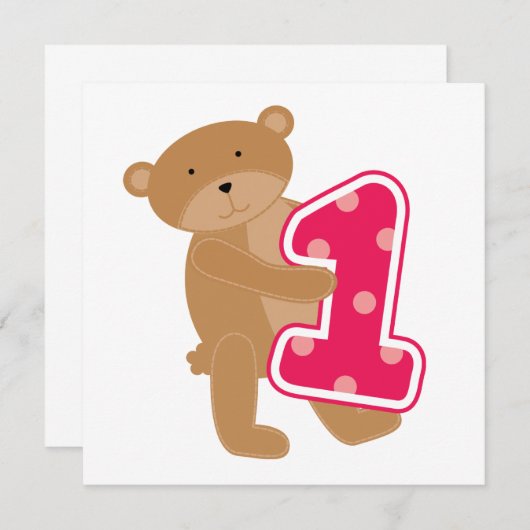 Beer 1e verjaardag T-shirts en cadeautjes Kaart (Voorkant / Achterkant)