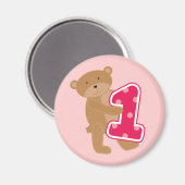 Beer 1e verjaardag T-shirts en cadeautjes Magneet (Voorkant / Achterkant)