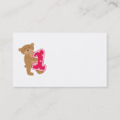 Beer 1e verjaardag T-shirts en cadeautjes Visitekaartje (Achterkant)