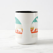 beer 2 cubs mama beer tweeling moeder 2 kinderen tweekleurige koffiemok (Center)