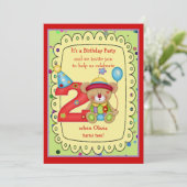 Beer 2 jaar Cute Birthday Kaart (Staand voorkant)