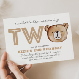 Beer 2e verjaardag Uitnodigingen | 2e verjaardag