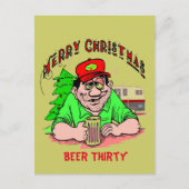 Beer 30 kerstfeestdagen Briefkaart (Voorkant)