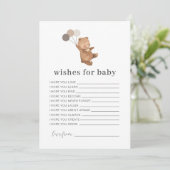 Beer 3 Bruine ballonnen Vereist Baby Kaart (Staand voorkant)