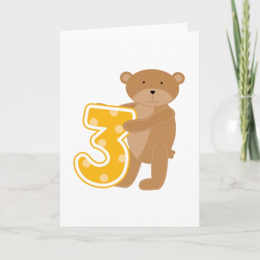 Beer 3e Verjaardag T-shirts en geschenken Kaart (Voorkant)