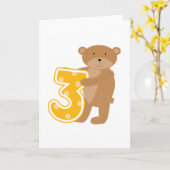 Beer 3e Verjaardag T-shirts en geschenken Kaart (Gele Bloem)