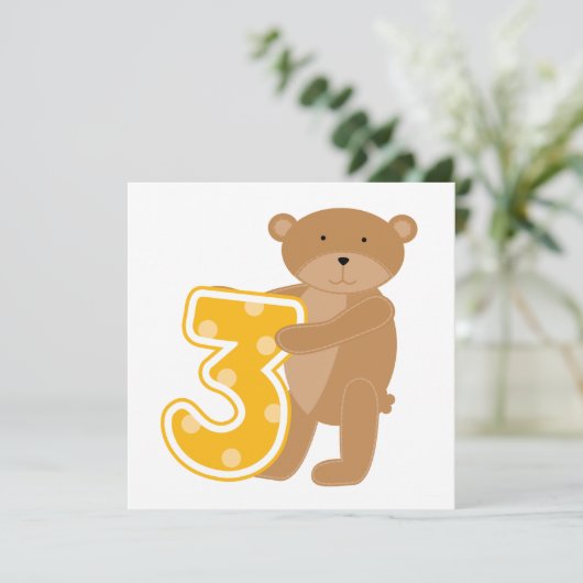 Beer 3e Verjaardag T-shirts en geschenken Kaart (Staand voorkant)