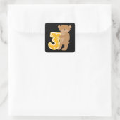 Beer 3e Verjaardag T-shirts en geschenken Vierkante Sticker (Tas)