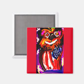 Beer - 4 juli - fiets speelkaarten magneet (Voorkant / Achterkant)