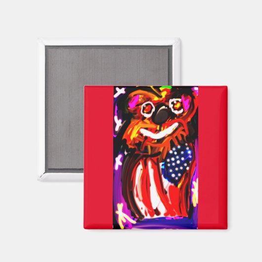 Beer - 4 juli - fiets speelkaarten magneet (Voorkant / Achterkant)