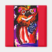 Beer - 4 juli - fiets speelkaarten magneet (Voorkant)