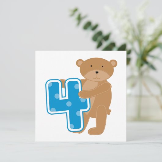 Beer 4e Verjaardag Tshirts en geschenken Kaart (Staand voorkant)