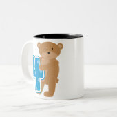 Beer 4e Verjaardag Tshirts en geschenken Tweekleurige Koffiemok (Voorkant links)