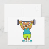 Beer aan Bodybuilding met Barbell Briefkaart (Voorkant / Achterkant)