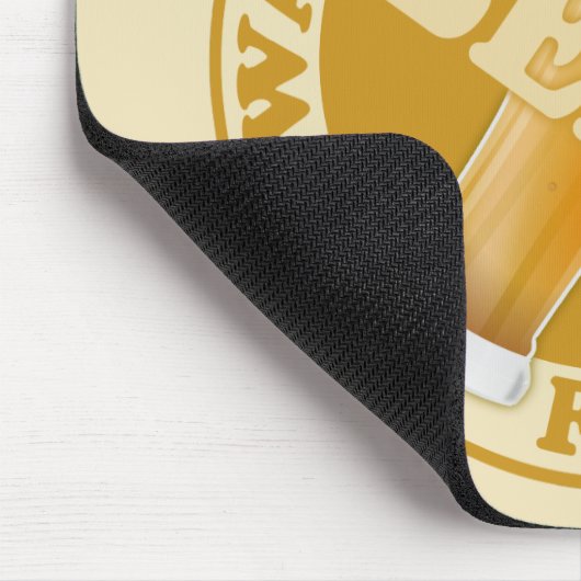 BEER aangepaste monogram mousepad Muismat (Hoek)
