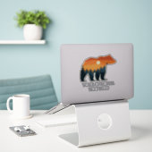 Beer aangepaste tekst sticker (Laptop op bureau)