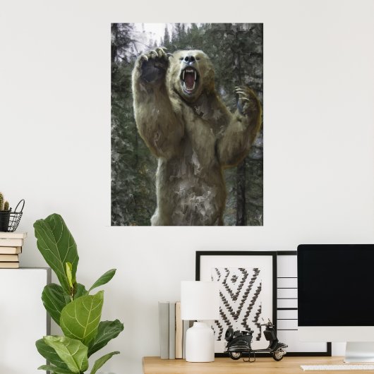 BEER AANSLAG OP HET SPOOR POSTER (Thuiskantoor)