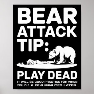 Beer Aanval Tip Doe Dood Grappig Kamperen Wandel D Poster