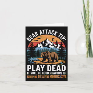 Beer Aanval Tip Speel Dead Funny Camping Wandelen Kaart