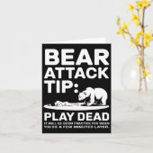 Beer Aanval Tip Speel Dead Funny Camping Wandelsch Kaart (Gele Bloem)
