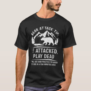 Beer aanvallen Tip indien aangevallen Play Dead Fu T-shirt