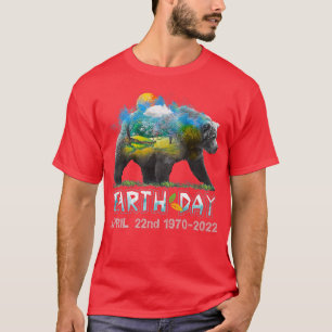 Beer Aarddag 22 april 1970 2022 Natuur Beschermen T-shirt