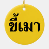Beer Addict Kee Mao in Thai Language Keramisch Ornament (Achterkant)
