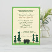 Beer Adirondack Lodge 5x7 Baby shower Uitnodiging (Staand voorkant)