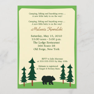 Beer Adirondack Lodge 5x7 Baby shower Uitnodiging