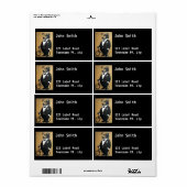 Beer Adreslabel zwart Etiket (Full Sheet)