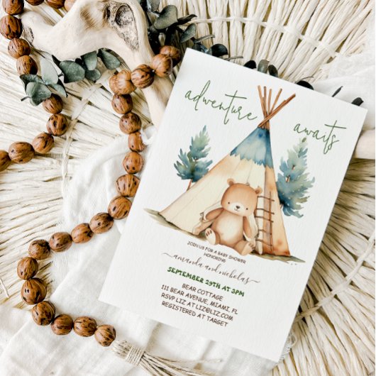 Beer Adventure Boy Baby shower minimaal Kaart