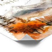 Beer Adventure Herfst Mountain Baby shower Bar Poster (Hoek)