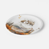 Beer Adventure Herfst Mountain Neutraal Baby showe Papieren Bordje (Gekanteld)