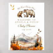 Beer Adventure Herfst Mountain Neutraal Baby showe Poster (Voorkant)