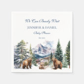 Beer Adventure Snow Mountain Bearly Baby shower Servet (Voorkant)