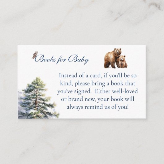 Beer Adventure Snow Mountain Bearly Boeken voor Ba Informatiekaartje (Voorkant)