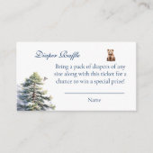 Beer Adventure Snow Mountain Bearly Diaper Raffle Informatiekaartje (Voorkant)