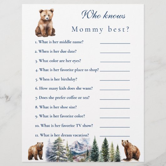 Beer Adventure Snow Mountain Wie kent mama het bes Flyer (Voorkant)