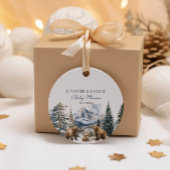 Beer Adventure Snow Mountain Winter Baby shower Bedankjes Labels