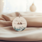 Beer Adventure Snowy Mountains Baby shower Bedankjes Labels