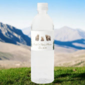 Beer Adventure Snowy Mountains Baby shower Waterfles Etiket