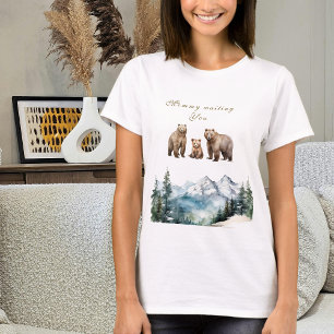 Beer Adventure Snowy Mountains Winter Baby shower T-shirt