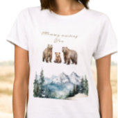 Beer Adventure Snowy Mountains Winter Baby shower T-shirt