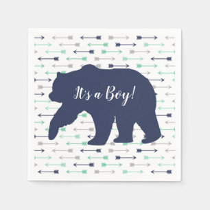 Beer Adventure wacht op Baby shower Papier Napkin Servet
