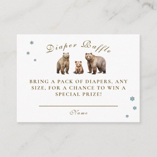 Beer Adventure Winter Bergen Luier Raffle Informatiekaartje (Voorkant)