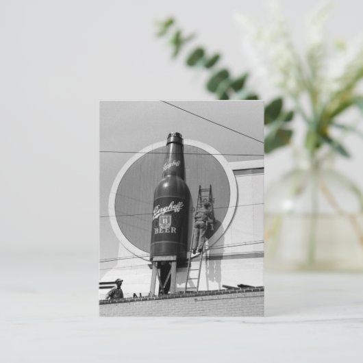 Beer Adverteren Billboard, 1940 Briefkaart (Staand voorkant)