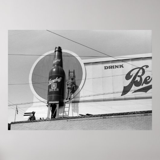 Beer Adverteren Billboard, 1940 Poster (Voorkant)