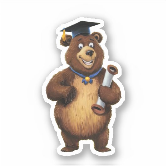 Beer Afstuderen Sticker (Voorkant)