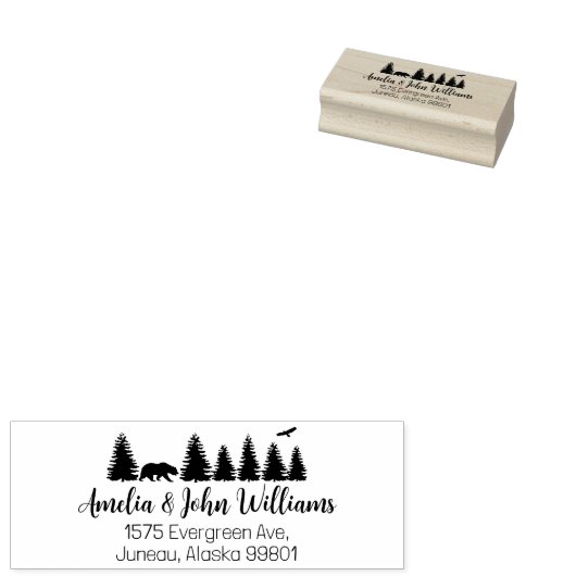 Beer Alaska, adres bosterugkeer Rubberstempel (Gestempeld)